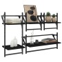 Estantes de pared con barras 4 pzas madera de ingeniería negro by , Shelves and shelves - Ref: Foro24-836263, Price: 36,92 €,...