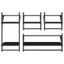 Estantes de pared con barras 4 pzas madera de ingeniería negro by , Shelves and shelves - Ref: Foro24-836263, Price: 36,51 €,...
