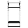 Estantes de pared con barras 4 pzas madera de ingeniería negro by , Shelves and shelves - Ref: Foro24-836263, Price: 36,92 €,...