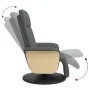 Recliner armchair with footrest in dark gray fabric by , Armchairs - Ref: Foro24-356522, Price: 240,44 €, Discount: %