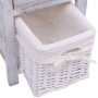 Mesita de noche de madera blanca de vidaXL, Mesitas de noche - Ref: Foro24-242866, Precio: 63,78 €, Descuento: %