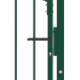Puerta de valla con picos acero verde 100x175 cm