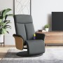 Sillón reclinable de masaje con reposapiés tela gris oscuro de , Sillones - Ref: Foro24-356534, Precio: 238,66 €