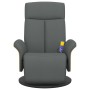 Sillón reclinable de masaje con reposapiés tela gris oscuro de , Sillones - Ref: Foro24-356534, Precio: 238,66 €