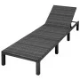 Garden lounger with black synthetic rattan cushion by vidaXL, Loungers - Ref: Foro24-42846, Price: 159,64 €, Discount: %