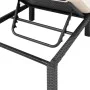 Garden lounger with black synthetic rattan cushion by vidaXL, Loungers - Ref: Foro24-42846, Price: 159,64 €, Discount: %