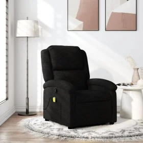 Black fabric massage recliner by , Armchairs - Ref: Foro24-371765, Price: 205,72 €, Discount: %