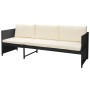6-teiliges Gartenmöbel-Set und schwarze Kissen aus synthetischem Rattan von vidaXL, Gartensets - Ref: Foro24-43010, Preis: 38...