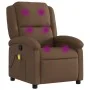 Sillón reclinable con masaje de tela marrón de , Sillones - Ref: Foro24-371767, Precio: 251,47 €, Descuento: %