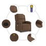 Reclining massage chair in brown fabric by , Armchairs - Ref: Foro24-371767, Price: 256,30 €, Discount: %