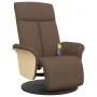 Brown fabric massage recliner with footrest by , Armchairs - Ref: Foro24-356536, Price: 259,81 €, Discount: %