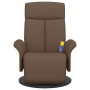 Brown fabric massage recliner with footrest by , Armchairs - Ref: Foro24-356536, Price: 231,15 €, Discount: %