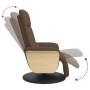 Brown fabric massage recliner with footrest by , Armchairs - Ref: Foro24-356536, Price: 231,15 €, Discount: %