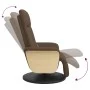 Brown fabric massage recliner with footrest by , Armchairs - Ref: Foro24-356536, Price: 259,81 €, Discount: %