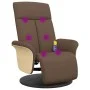 Brown fabric massage recliner with footrest by , Armchairs - Ref: Foro24-356536, Price: 259,81 €, Discount: %
