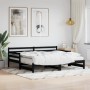 Sofá cama nido madera maciza de pino negro 80x200 cm de , Camas y somieres - Ref: Foro24-836152, Precio: 224,20 €