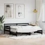 Trundle sofa bed solid black pine wood 80x200 cm by , Beds and slatted bases - Ref: Foro24-836152, Price: 220,66 €, Discount: %