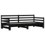 Sofá cama nido madera maciza de pino negro 80x200 cm de , Camas y somieres - Ref: Foro24-836152, Precio: 224,20 €