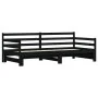 Trundle sofa bed solid black pine wood 80x200 cm by , Beds and slatted bases - Ref: Foro24-836152, Price: 220,66 €, Discount: %