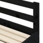 Sofá cama nido madera maciza de pino negro 80x200 cm de , Camas y somieres - Ref: Foro24-836152, Precio: 224,20 €