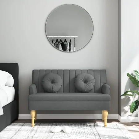 Dark gray fabric bench with cushions, 113x64.5x75.5 cm by , Banks - Ref: Foro24-372131, Price: 157,43 €, Discount: %