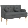 Banco con cojines tela gris oscuro 113x64,5x75,5 cm de , Bancos - Ref: Foro24-372131, Precio: 134,52 €, Descuento: %