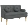 Dark gray fabric bench with cushions, 113x64.5x75.5 cm by , Banks - Ref: Foro24-372131, Price: 157,43 €, Discount: %