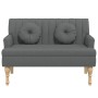 Banco con cojines tela gris oscuro 113x64,5x75,5 cm de , Bancos - Ref: Foro24-372131, Precio: 134,52 €, Descuento: %