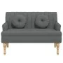 Dark gray fabric bench with cushions, 113x64.5x75.5 cm by , Banks - Ref: Foro24-372131, Price: 157,43 €, Discount: %