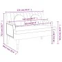 Dark gray fabric bench with cushions, 113x64.5x75.5 cm by , Banks - Ref: Foro24-372131, Price: 157,43 €, Discount: %