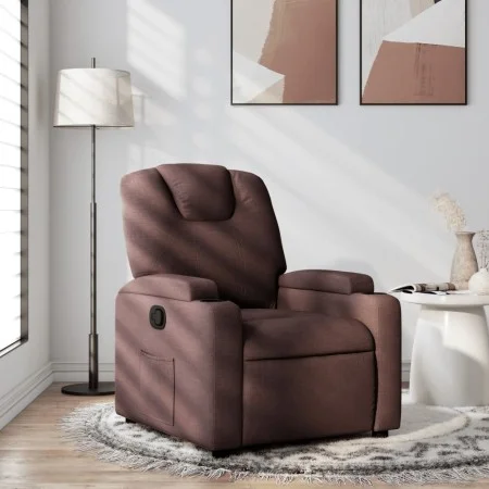 Dark Brown Fabric Reclining Massage Chair by , Armchairs - Ref: Foro24-372370, Price: 198,16 €, Discount: %