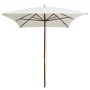 Parasol with wooden pole 200x300 cm cream white by vidaXL, Umbrellas - Ref: Foro24-42960, Price: 83,31 €, Discount: %