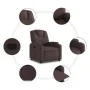 Sillón de masaje reclinable de tela marrón oscuro de , Sillones - Ref: Foro24-372370, Precio: 198,15 €, Descuento: %