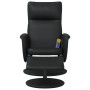 Reclining massage armchair with footrest in black synthetic leather by , Armchairs - Ref: Foro24-356560, Price: 170,92 €, Dis...