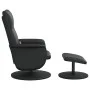 Sillón reclinable masaje con reposapiés cuero sintético negro de , Sillones - Ref: Foro24-356560, Precio: 156,25 €, Descuento: %
