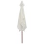 Sombrilla con palo de madera 200x300 cm blanco crema de vidaXL, Sombrillas - Ref: Foro24-42960, Precio: 83,13 €, Descuento: %
