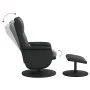 Sillón reclinable masaje con reposapiés cuero sintético negro de , Sillones - Ref: Foro24-356560, Precio: 156,25 €, Descuento: %