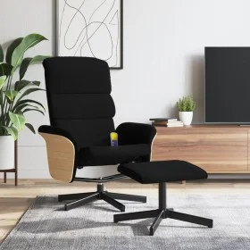 Verstellbarer Massagesessel mit Fußstütze aus schwarzem Stoff von , Sessel - Ref: Foro24-356624, Preis: 151,86 €, Rabatt: %