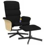 Sillón reclinable de masaje con reposapiés tela negro de , Sillones - Ref: Foro24-356624, Precio: 151,84 €, Descuento: %