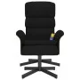 Sillón reclinable de masaje con reposapiés tela negro de , Sillones - Ref: Foro24-356624, Precio: 151,84 €, Descuento: %