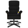 Verstellbarer Massagesessel mit Fußstütze aus schwarzem Stoff von , Sessel - Ref: Foro24-356624, Preis: 146,24 €, Rabatt: %