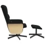Sillón reclinable de masaje con reposapiés tela negro de , Sillones - Ref: Foro24-356624, Precio: 151,84 €, Descuento: %