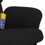 Sillón reclinable de masaje con reposapiés tela negro de , Sillones - Ref: Foro24-356624, Precio: 151,84 €, Descuento: %