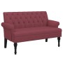 Bank mit Rückenlehne aus rotem Stoff, 120 x 62 x 75,5 cm von , Banken - Ref: Foro24-372127, Preis: 178,89 €, Rabatt: %