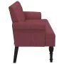 Bench with backrest red fabric 120x62x75.5 cm by , Banks - Ref: Foro24-372127, Price: 186,19 €, Discount: %