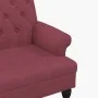 Bench with backrest red fabric 120x62x75.5 cm by , Banks - Ref: Foro24-372127, Price: 186,19 €, Discount: %