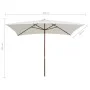 Parasol with wooden pole 200x300 cm cream white by vidaXL, Umbrellas - Ref: Foro24-42960, Price: 83,31 €, Discount: %