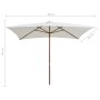 Sonnenschirm mit Holzstange 200x300 cm cremeweiß von vidaXL, Sonnenschirme - Ref: Foro24-42960, Preis: 83,13 €, Rabatt: %