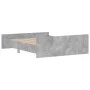 Estructura de cama con cabecero piecero gris hormigón 140x200cm de , Camas y somieres - Ref: Foro24-3203750, Precio: 144,44 €...