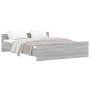 Sonoma gray bed frame with headboard and footboard 140x200 cm by , Beds and slatted bases - Ref: Foro24-3203752, Price: 129,3...